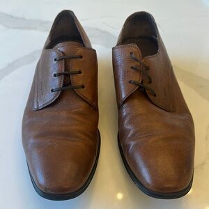 Salvatore Ferragamo Classic Brown Leather Men's Shoes
